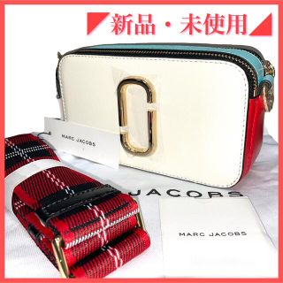 マークジェイコブス(MARC JACOBS)の【新品未使用】MARC JACOBS スナップショット 白×赤×黒×水色(ショルダーバッグ)