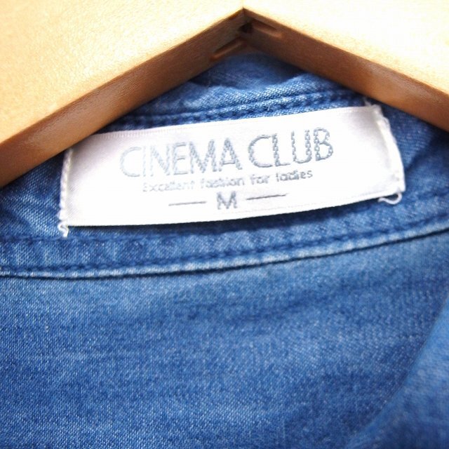 CINEMA CLUB(シネマクラブ)のシネマクラブ CINEMACLUB シャツ ブラウス デニム ダンガリー 長袖 レディースのトップス(シャツ/ブラウス(長袖/七分))の商品写真