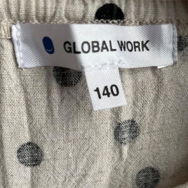 GLOBAL WORK(グローバルワーク)のGLOBAL WORK 140cm リネン 半袖 キッズ/ベビー/マタニティのキッズ服女の子用(90cm~)(Tシャツ/カットソー)の商品写真