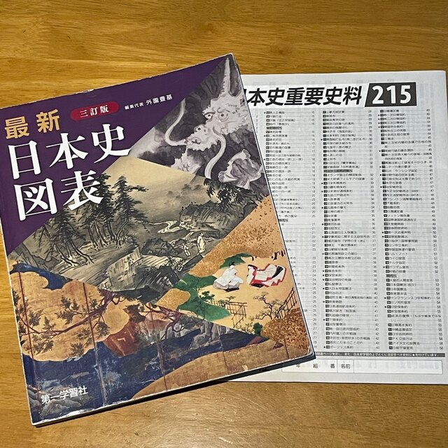 最新　三訂版　日本史図表  エンタメ/ホビーの本(語学/参考書)の商品写真