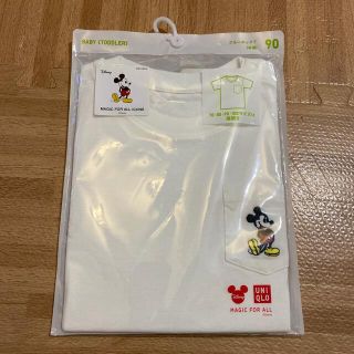 ユニクロ(UNIQLO)のミッキーマウス　白　半袖　90   ユニクロ(Tシャツ/カットソー)