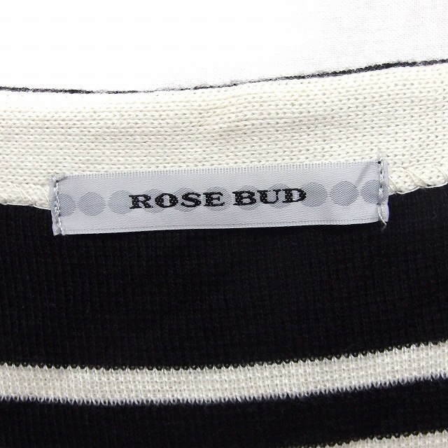 ROSE BUD(ローズバッド)のローズバッド ROSE BUD ニット セーター ボーダー アシンメトリー 長袖 レディースのトップス(ニット/セーター)の商品写真