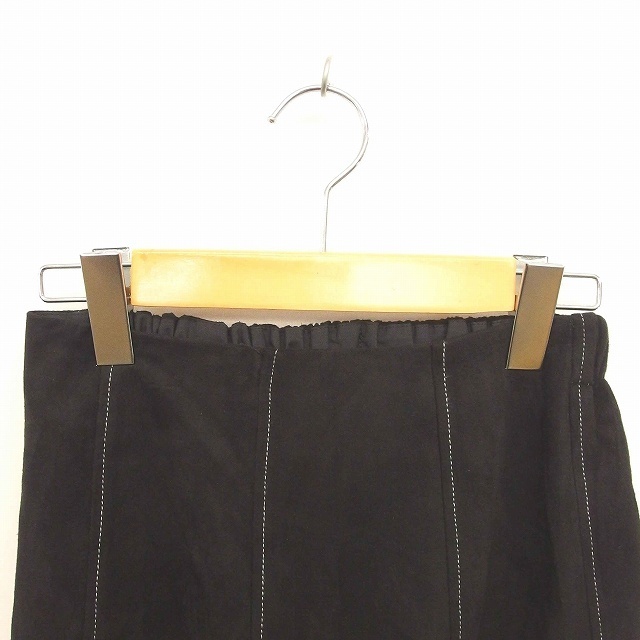 MURUA(ムルーア)のムルーア MURUA スカート フレア ミニ ウエストゴム F 黒 ブラック / レディースのスカート(ミニスカート)の商品写真