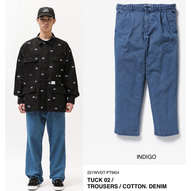 W)taps - INDIGO M 22SS WTAPS TUCK 02 / TROUSERSの通販 by W)taps - INDIGO M 22SS WTAPS TUCK 02 / TROUSERSの通販 by