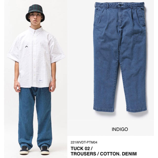 W)taps - INDIGO M 22SS WTAPS TUCK 02 / TROUSERSの通販 by W)taps - INDIGO M 22SS WTAPS TUCK 02 / TROUSERSの通販 by