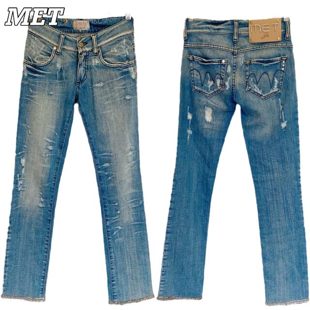 美品定5万位 MET メット 美脚 デニム ジーンズ ストレート スキニー