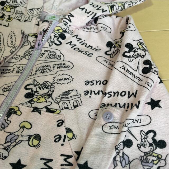 西松屋(ニシマツヤ)のミッキー　ミニー　パーカー　90センチ キッズ/ベビー/マタニティのキッズ服女の子用(90cm~)(ジャケット/上着)の商品写真