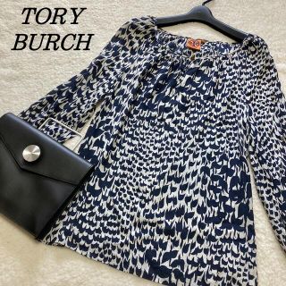 TORY BURCH　トリーバーチ　長袖シャツ　ブラウス　シルク　高級　ロゴ入り