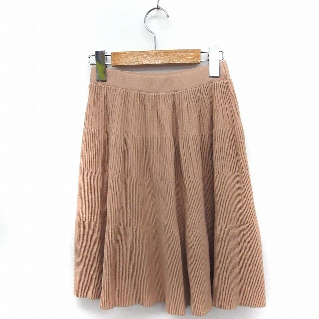 Lily Brown(リリーブラウン)のリリーブラウン Lily Brown スカート ギャザー ひざ丈 ニット ゴム レディースのスカート(ひざ丈スカート)の商品写真