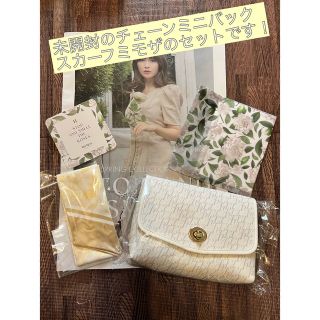 ハーリップトゥ(Her lip to)のherlipto Chain Shoulder Mini Bag ミモザスカーフ(ショルダーバッグ)