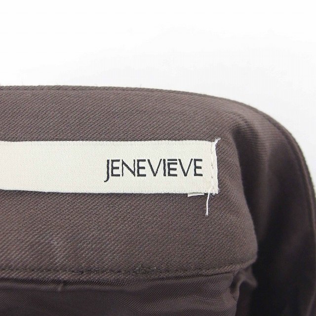 JENEVIEVE(ジュネヴィエーブ)のジュヌヴィエーヴ JENEVIEVE スカート 台形 ひざ丈 バックジップ 無地 レディースのスカート(ひざ丈スカート)の商品写真