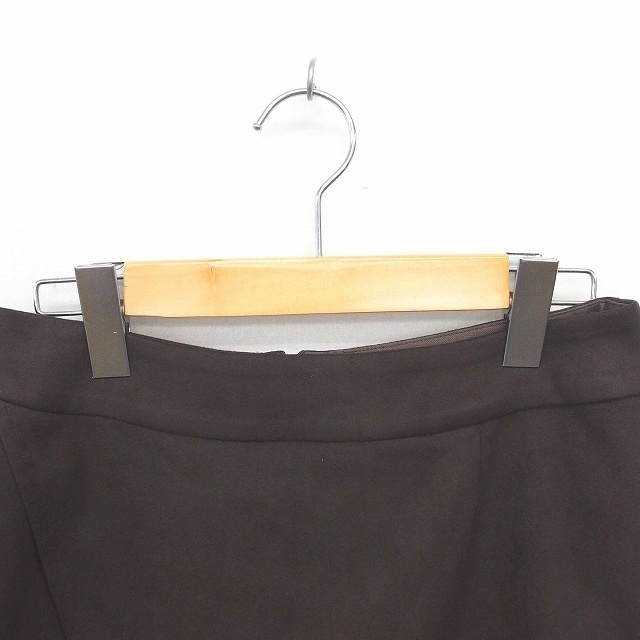 JENEVIEVE(ジュネヴィエーブ)のジュヌヴィエーヴ JENEVIEVE スカート 台形 ひざ丈 バックジップ 無地 レディースのスカート(ひざ丈スカート)の商品写真