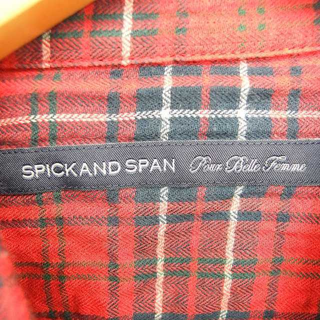 Spick & Span(スピックアンドスパン)のスピック&スパン Spick&Span シャツ ブラウス チェック ステンカラー レディースのトップス(シャツ/ブラウス(長袖/七分))の商品写真