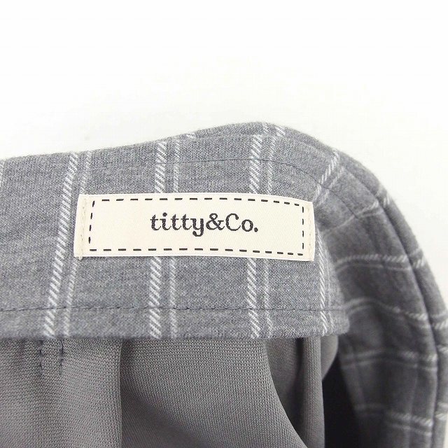 titty&co(ティティアンドコー)のティティー&コー TITTY&CO スカート フレア ひざ丈 ストライプ バック レディースのスカート(ひざ丈スカート)の商品写真