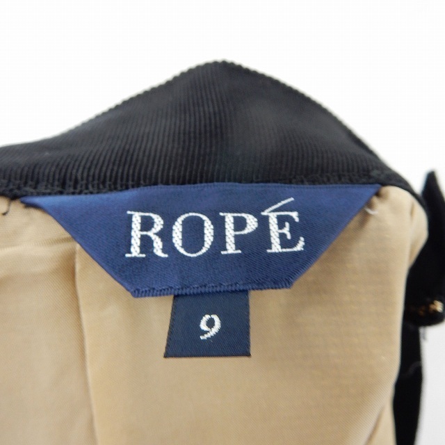 ROPE’(ロペ)のロペ ROPE スカート フレア 膝丈 ラメ混 バックジップ 9 茶 ブラウン レディースのスカート(ひざ丈スカート)の商品写真