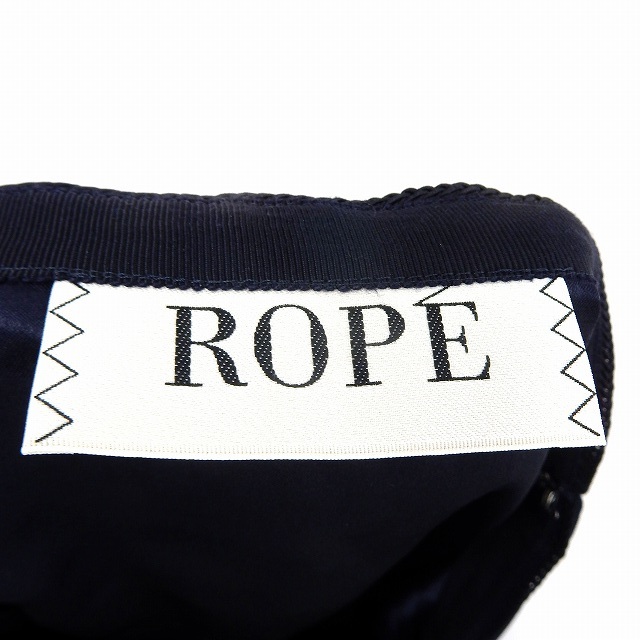 ROPE’(ロペ)のロペ ROPE スカート フレア ボーダー 膝丈 サイドジップ 36 ネイビー レディースのスカート(ひざ丈スカート)の商品写真