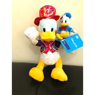 ディズニー(Disney)のドナルド 香港ディズニーランド15周年記念 スケルトン入りとマスコットぬいぐるみ(キャラクターグッズ)