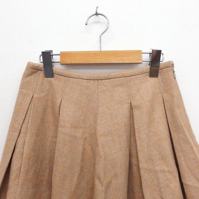 MINIMUM(ミニマム)のミニマム MINIMUM スカート チェック プリーツ ミニ ウール 2 ベージ レディースのスカート(ミニスカート)の商品写真