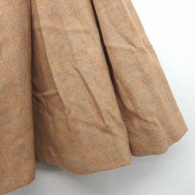 MINIMUM(ミニマム)のミニマム MINIMUM スカート チェック プリーツ ミニ ウール 2 ベージ レディースのスカート(ミニスカート)の商品写真