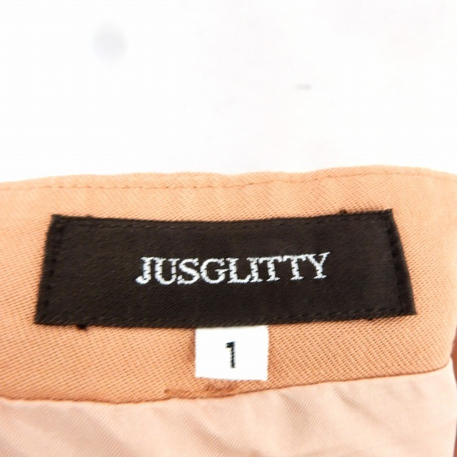 JUSGLITTY(ジャスグリッティー)のジャスグリッティー JUSGLITTY スカート フレア 膝丈 サイドジップ シ レディースのスカート(ひざ丈スカート)の商品写真