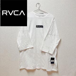 【テープロゴ】RVCA刺繍BOXロンT  ブラックアイパッチ　ウエステッドユース
