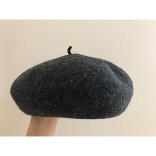 帽子 ベレー帽 ウール バスク フラミンゴ フェルト 日本製 美品(ハンチング/ベレー帽)