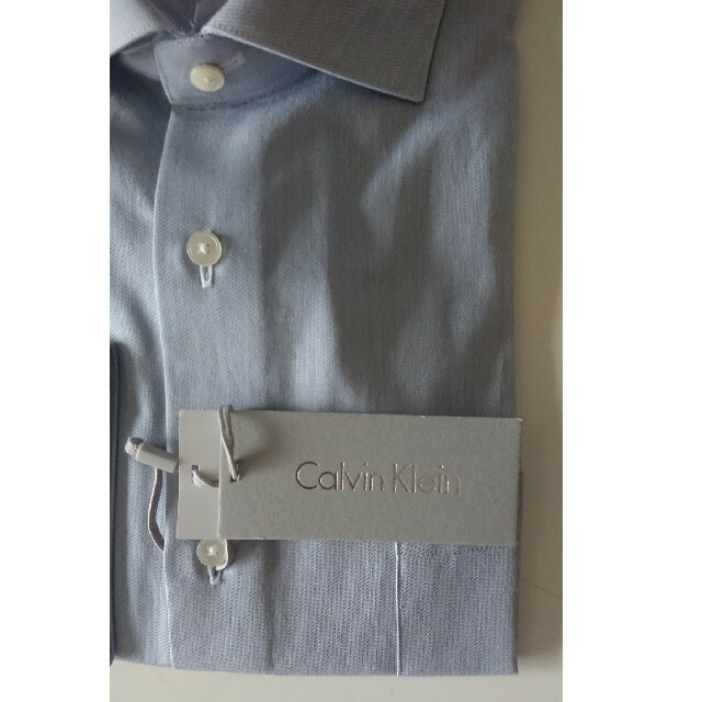 Calvin Klein(カルバンクライン)のぽー様【新品・未使用】Calvin Klein  ドレスシャツ  白・青 メンズのトップス(シャツ)の商品写真