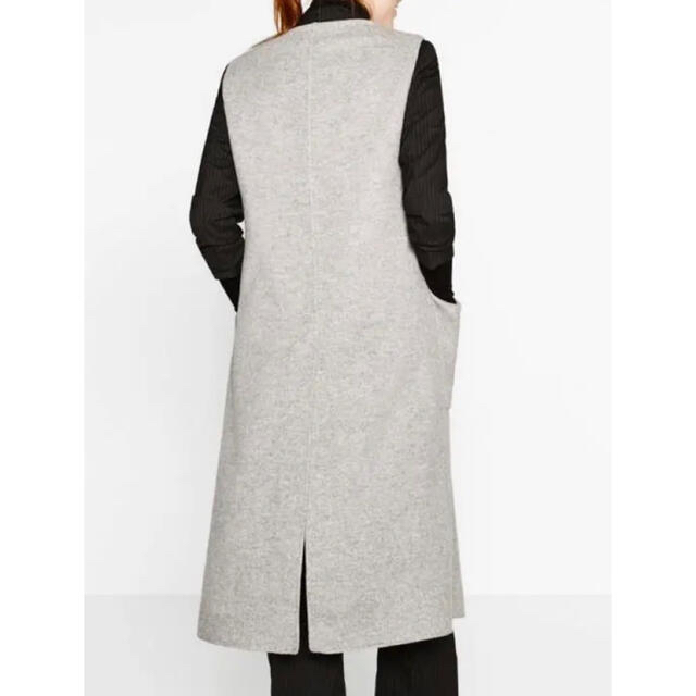 ZARA - ZARA ウール ロングベスト ジレ S グレーの通販 by shop TOTO