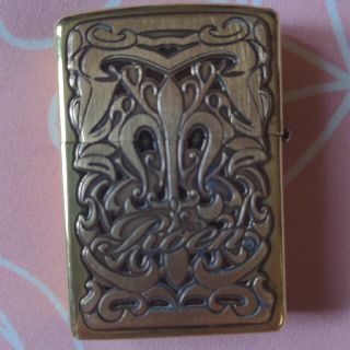 Zippo ジッポー Roen ロエン ドットスカル メタリックブラック