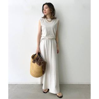 アパルトモンドゥーズィエムクラス(L'Appartement DEUXIEME CLASSE)のL'Appartement  GREY CHORD Maxi Skirt  36(ロングスカート)