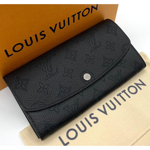 LOUIS VUITTON(ルイヴィトン)の⭐️ 極美品 ルイ・ヴィトン マヒナ イリス 二つ折り 長財布 ブラック 鑑定済 レディースのファッション小物(財布)の商品写真