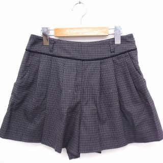 グローブ(grove)のグローブ grove パンツ キュロット ショート 千鳥柄 タック M グレー(その他)