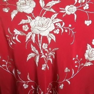 スペイン製 マントン フラメンコショール シルクの通販 by