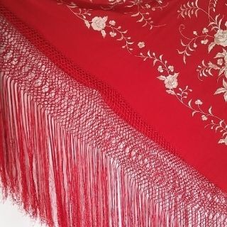 スペイン製 マントン フラメンコショール シルクの通販 by NNPmama's