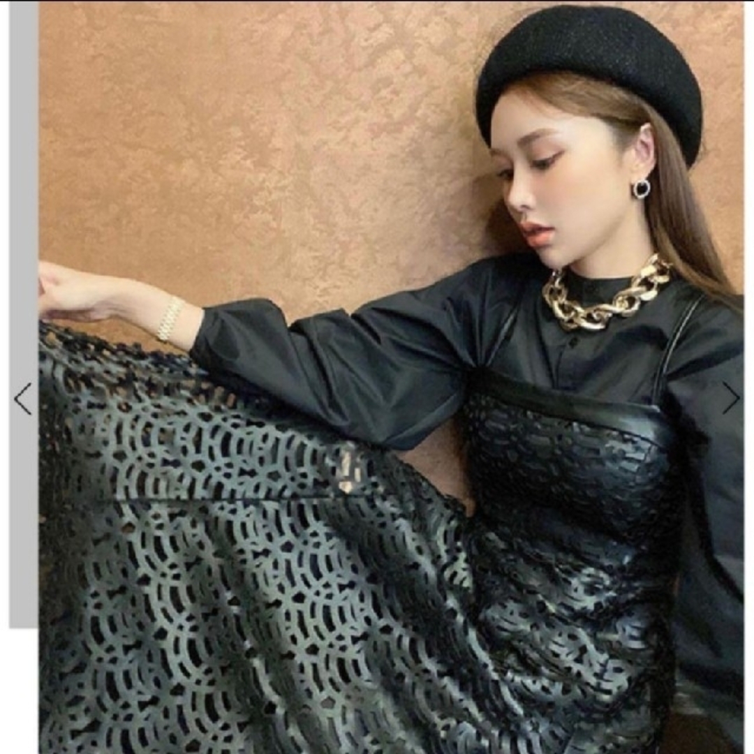 eimy istoire - パンチングレザーシャツワンピースの通販 by 愛 eimy istoire - パンチングレザーシャツワンピースの通販 by 愛