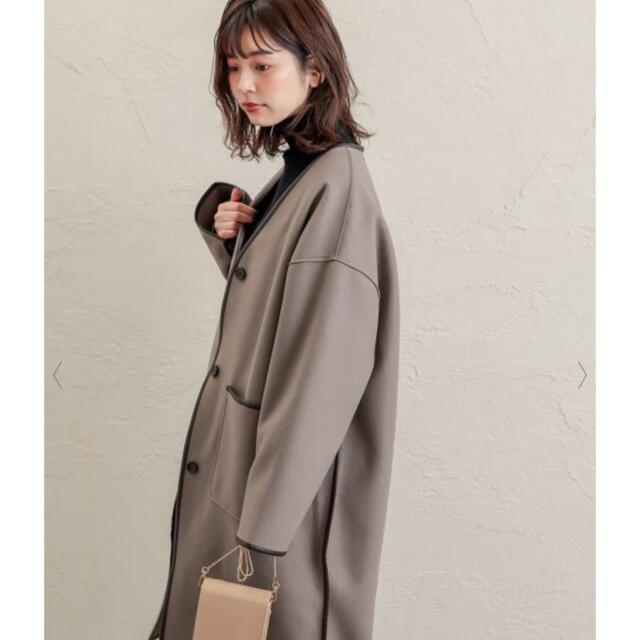 natural couture - ナチュラルクチュール キルトライナー付き ... スタンドカラーコート ライナー付き ロングコート モカ グレージュ ベージュ