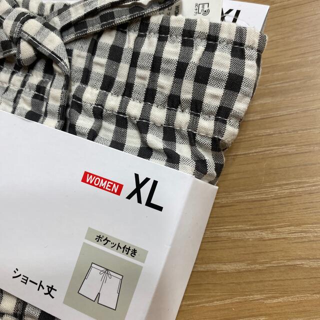 UNIQLO(ユニクロ)の新品◎ユニクロ　コットンリラコ　ショート　ギンガム　チェック レディースのルームウェア/パジャマ(ルームウェア)の商品写真