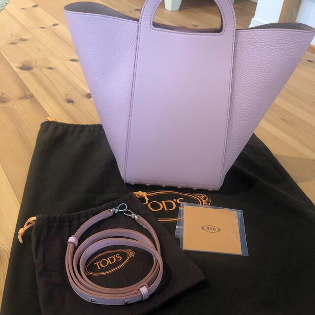 代引可】 TOD'S - TOD'S トッズ GOMMINIゴンミーニ ピンクトートバッグ