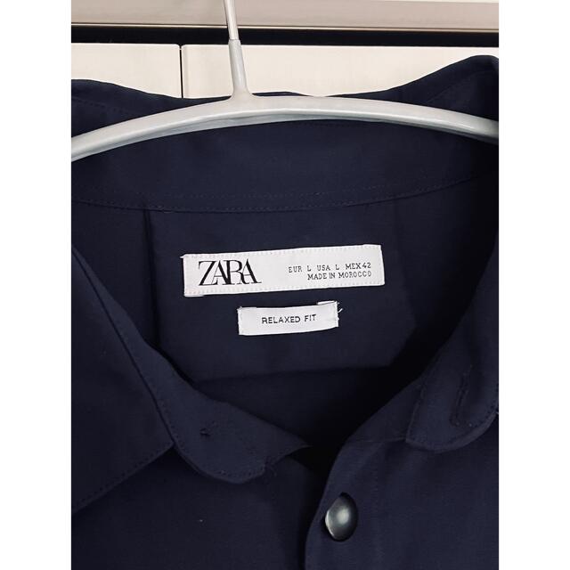 ZARA(ザラ)のZARA  七分袖　オーバーサイズシャツ　XL メンズのトップス(シャツ)の商品写真