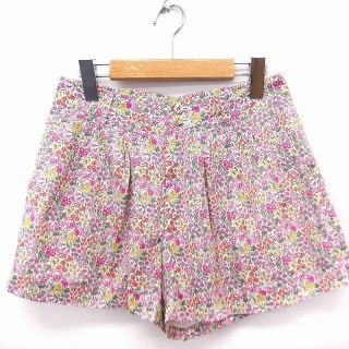 カージュ(Khaju)のカージュ Khaju パンツ ショート フレア 花柄 コットン 綿 36 ホワイ(その他)