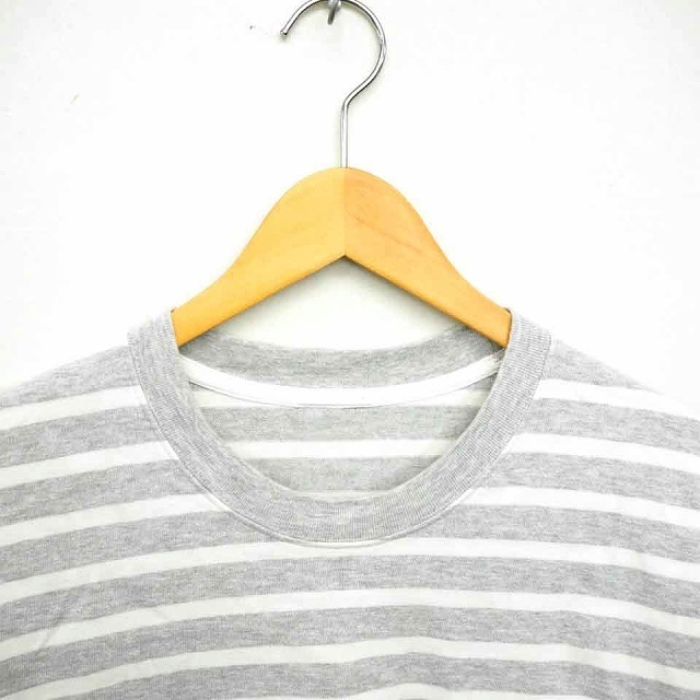 GU(ジーユー)のジーユー GU Tシャツ カットソー 丸首 ボーダー 綿 コットン 半袖 M グ エンタメ/ホビーのコスプレ(その他)の商品写真