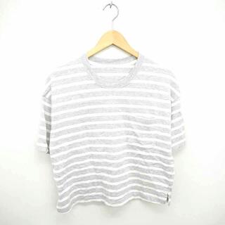 ジーユー(GU)のジーユー GU Tシャツ カットソー 丸首 ボーダー 綿 コットン 半袖 M グ(その他)