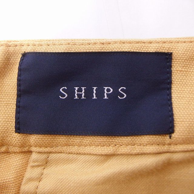 SHIPS(シップス)のシップス SHIPS パンツ ショート 無地 シンプル リネン混 S イエロー エンタメ/ホビーのコスプレ(その他)の商品写真