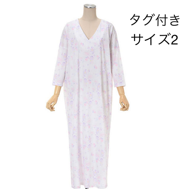 mame(マメ)の【新品タグ付き】Floral Printed Cotton Dress サイズ2 レディースのワンピース(ロングワンピース/マキシワンピース)の商品写真