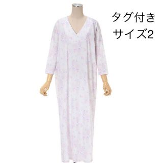 マメ(mame)の【新品タグ付き】Floral Printed Cotton Dress サイズ2(ロングワンピース/マキシワンピース)