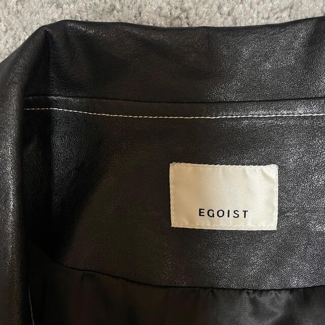 EGOIST(エゴイスト)の配色ステッチライダースジャケット レディースのジャケット/アウター(ライダースジャケット)の商品写真