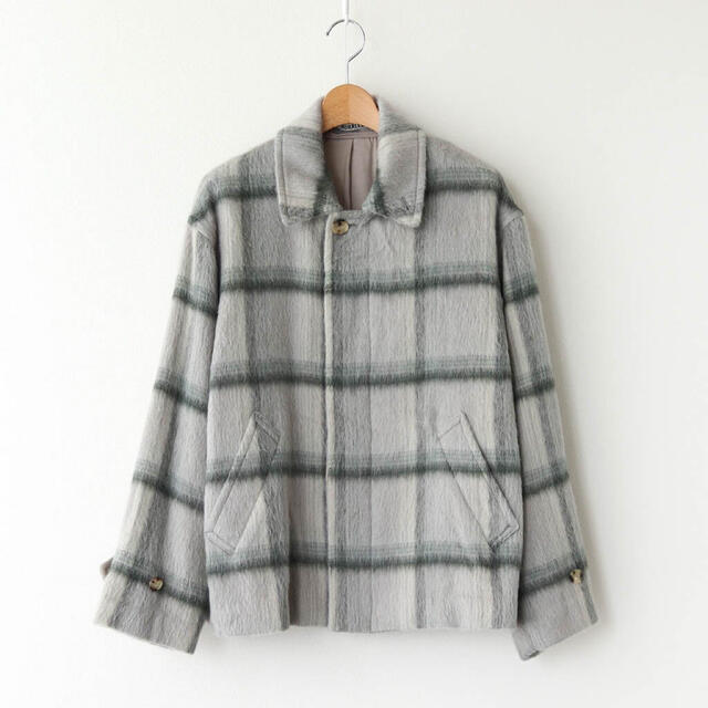 オーラリー SURI ALPACA SHAGGY CHECK BLOUSON