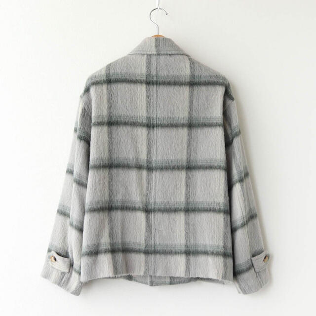 オーラリー SURI ALPACA SHAGGY CHECK BLOUSON 1