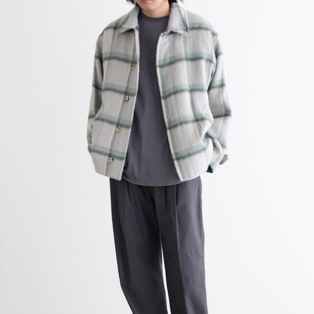 AURALEE - オーラリー SURI ALPACA SHAGGY CHECK BLOUSONの通販 AURALEE - オーラリー SURI ALPACA SHAGGY CHECK BLOUSONの通販