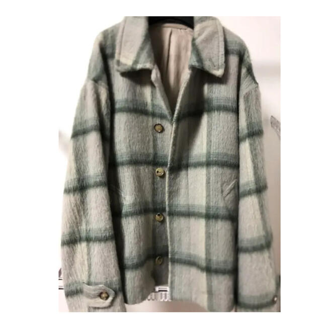 オーラリー SURI ALPACA SHAGGY CHECK BLOUSON 5